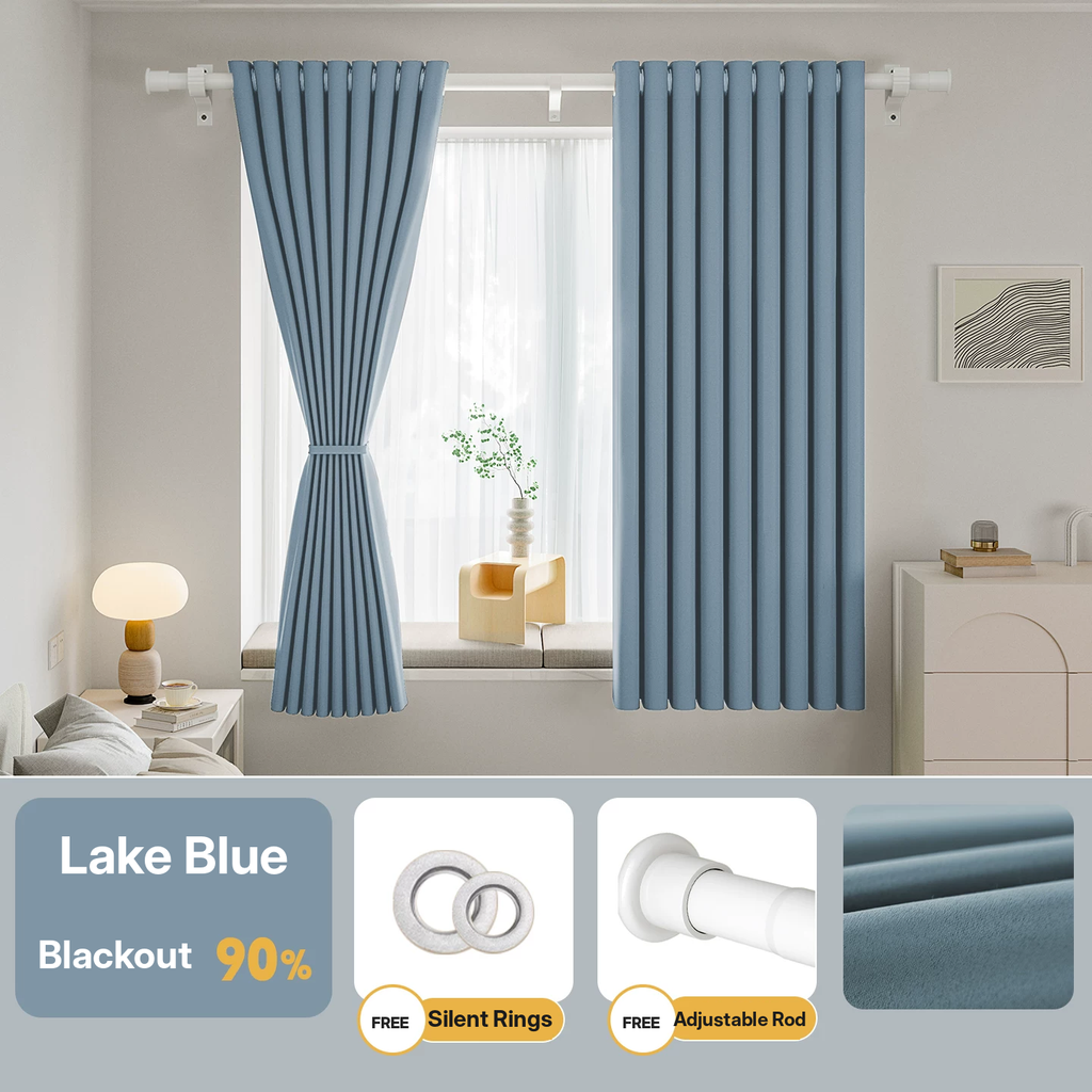No-Drill Blackout Curtain Set
