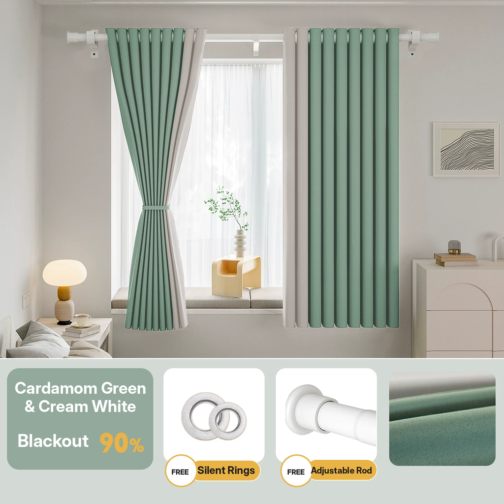 No-Drill Blackout Curtain Set