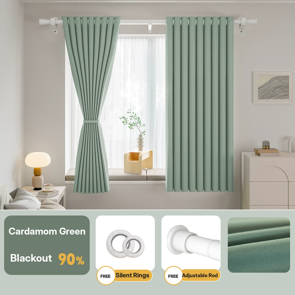 No-Drill Blackout Curtain Set