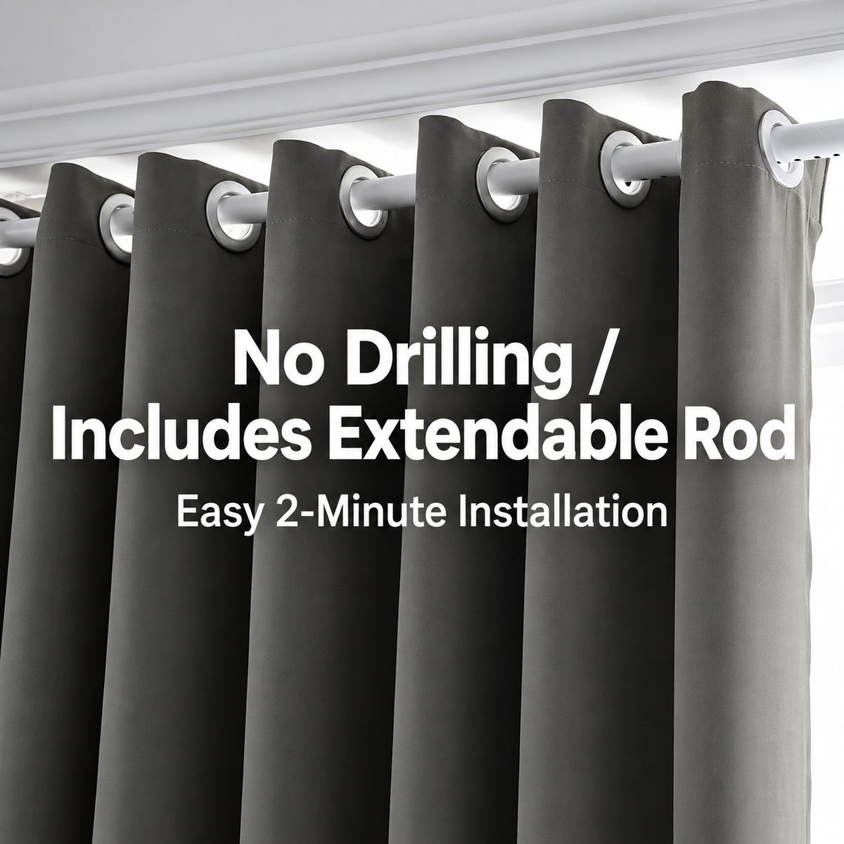 No-Drill Blackout Curtain Set